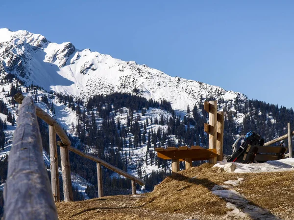 Zoeblen Austria Paisaje Invernal Estación Esquí —  Fotos de Stock