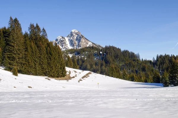 Zoeblen Austria Zimowy Krajobraz Ośrodka Narciarskiego — Zdjęcie stockowe