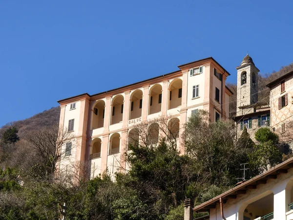 Valsolda Włochy Historyczna Wioska Skraju Jeziora Lugano — Zdjęcie stockowe