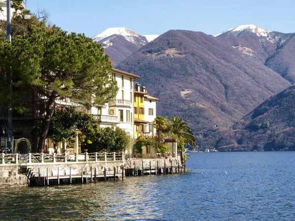 Valsolda Itálie Historická Vesnice Okraji Jezera Lugano — Stock fotografie