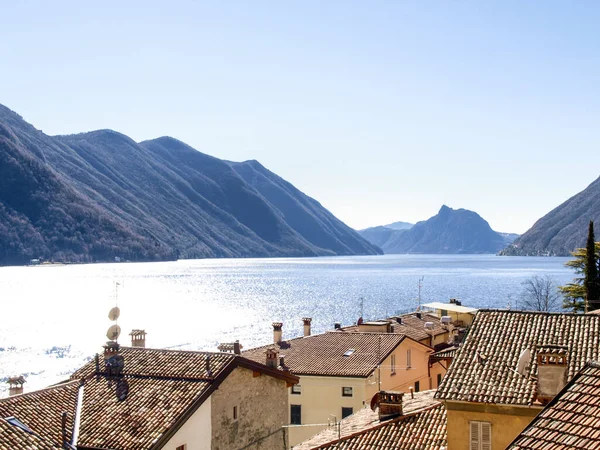 イタリアのバルソルダ ルガーノ湖の端にある歴史的な村 — ストック写真