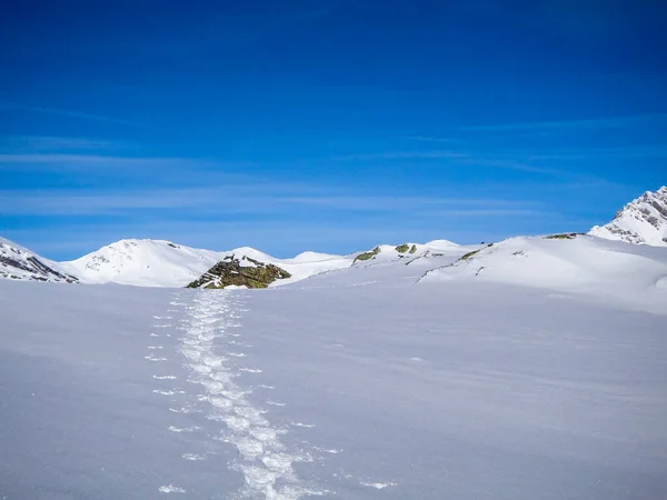 San Bernardino Sviçre San Bernardino Geçidi Dağlarının Kış Manzarası — Stok fotoğraf