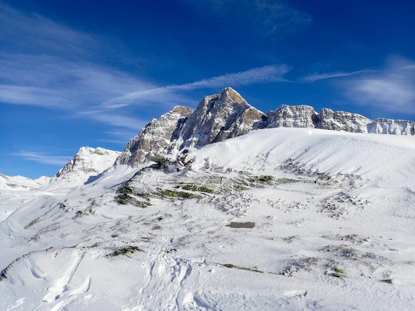 San Bernardino Svizzera Paesaggio Invernale Delle Montagne Del Passo San — Foto Stock