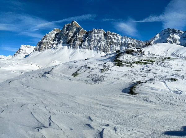 San Bernardino Zwitserland Winterlandschap Van Bergen Van San Bernardino Pas — Stockfoto