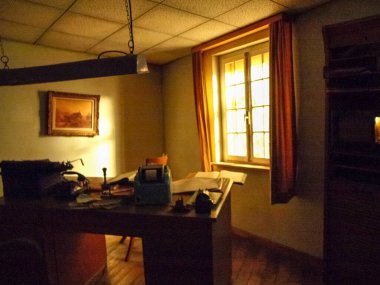 Hergiswil, İsviçre - 18 Aralık 2017: Ünlü cam işleme müzesi