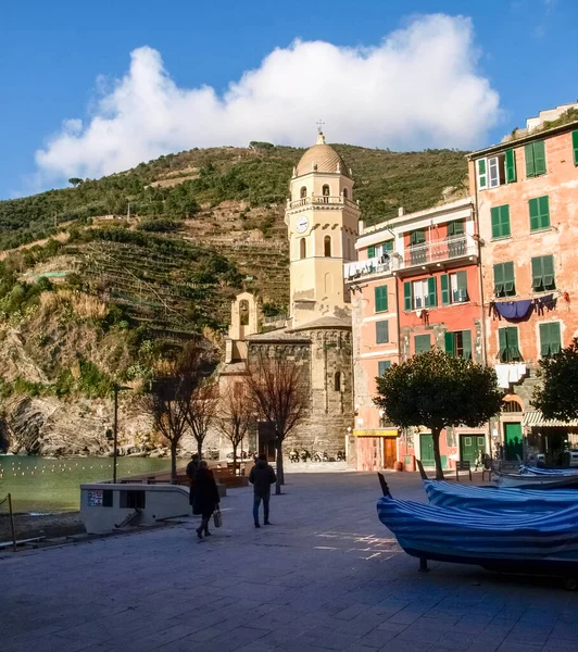 Vernazza Italie Février 2017 Ancien Village Sur Côte Est Ligurie — Photo