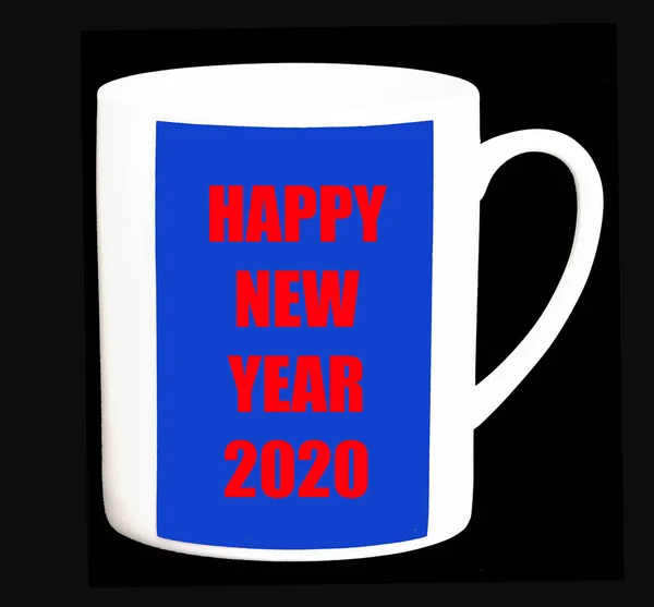 Raspagem Copos Com Mensagem Happy Novo Ano 2020 — Fotografia de Stock
