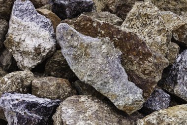 Portekiz 'de Sahildeki Gruplu Kayaların Dokusunu