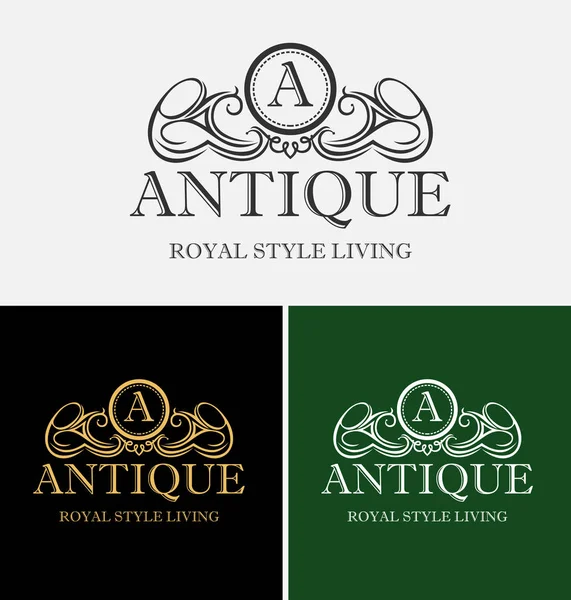 Antique Luxurious Crest Logo — Stock Vector