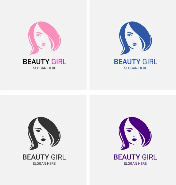 Beauty Girl Salon Logo — Stock Vector