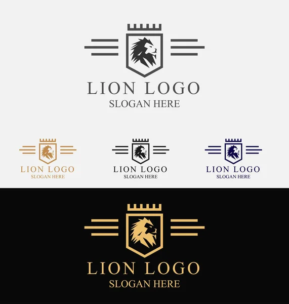 Royal Lion Crest Logo — Stock Vector