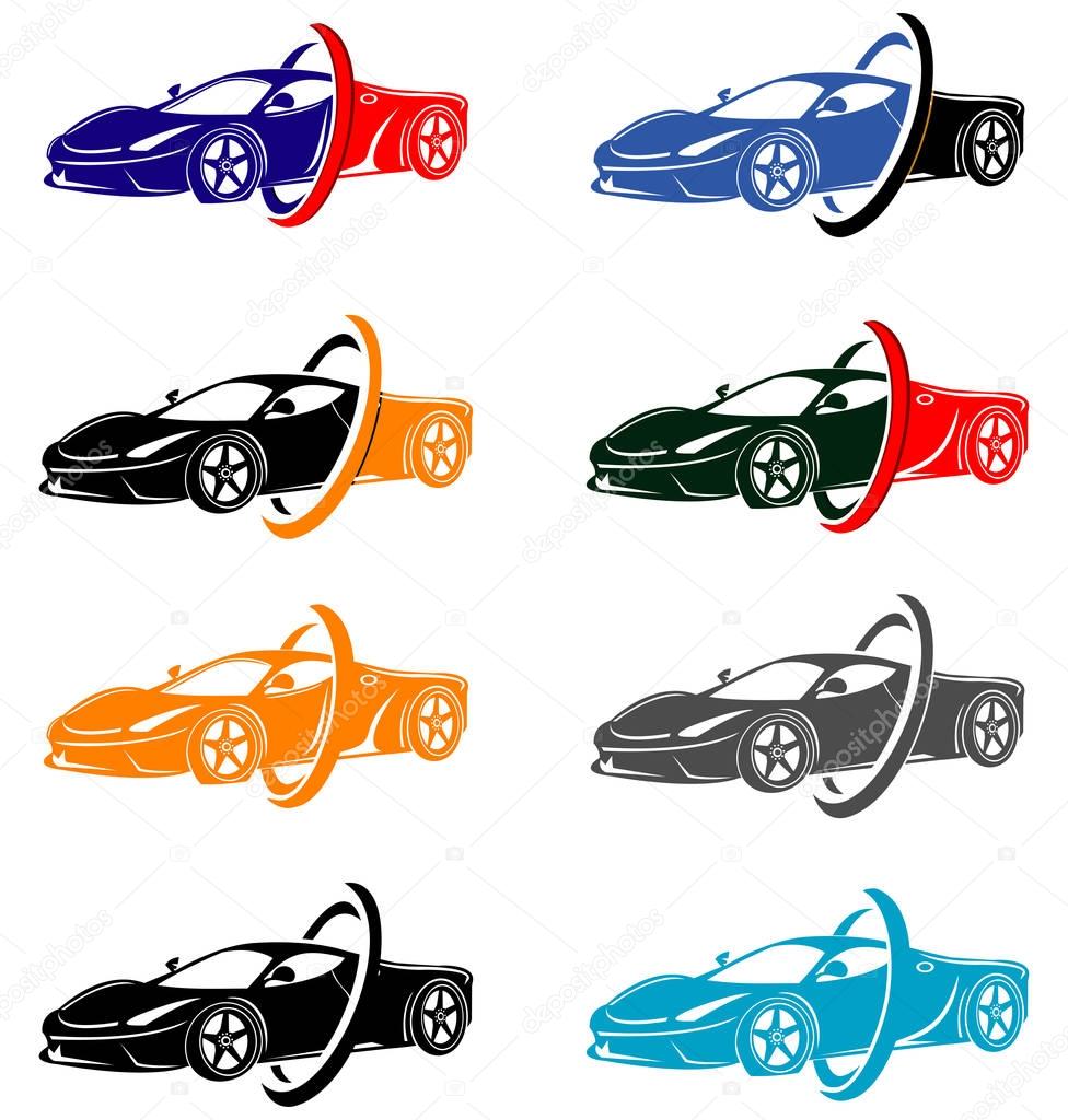 Car Race Logo Vector Template