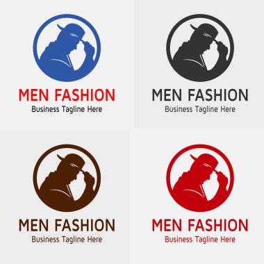 Erkekler moda vektör Logo tasarımı