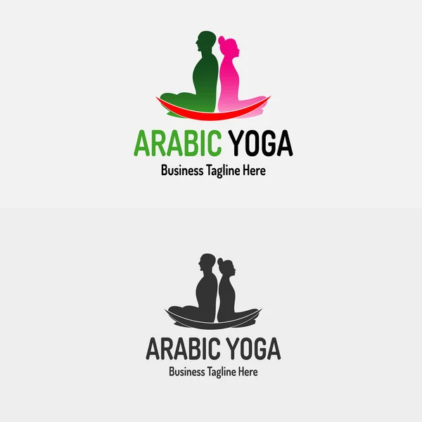Yoga Vector Logo template — Stock Vector