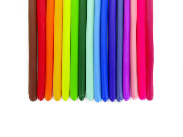 Multi Colored Balloons Twisting Isolated White Background — Stock Photo, Image