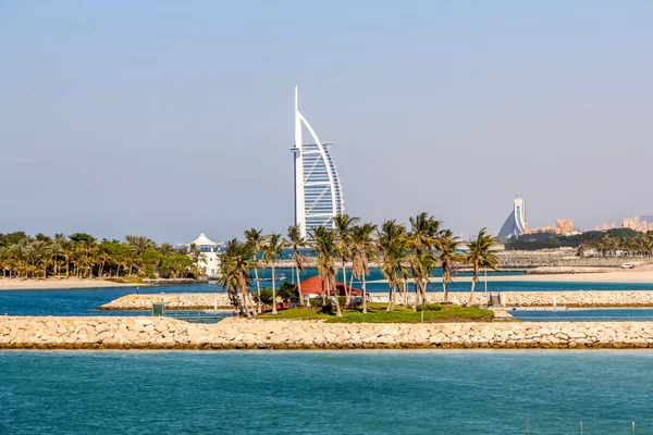 Waterfront View Burj Arab Seven Star Hotel View Souk Madinat — стокове фото