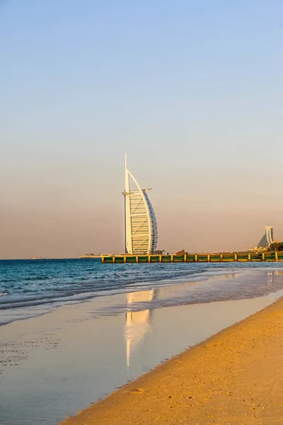 Pohled Nábřeží Burj Arab Seven Star Hotel Pohled Souk Madinat — Stock fotografie