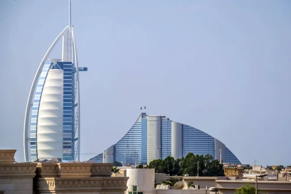 Waterfront View Burj Arab Seven Star Hotel View Souk Madinat — стокове фото