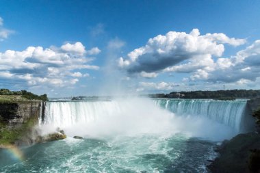At nalı şelalesi, Kanada 'da bir yaz günü Kanada Şelalesi olarak da bilinen, Niagara Şelalesi' ni oluşturan üç şelaleden en büyüğüdür.