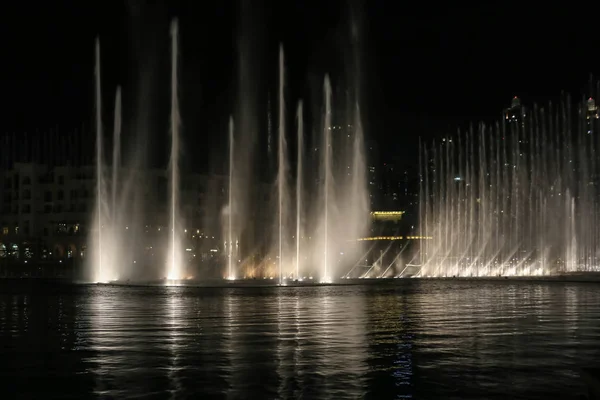 Dubai Fountain Dubai Mall Grand Système Fontaines Chorégraphiées Monde Situé — Photo
