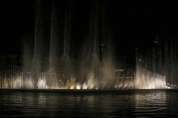 Dubai Fountain Dubai Mall Grand Système Fontaines Chorégraphiées Monde Situé — Photo