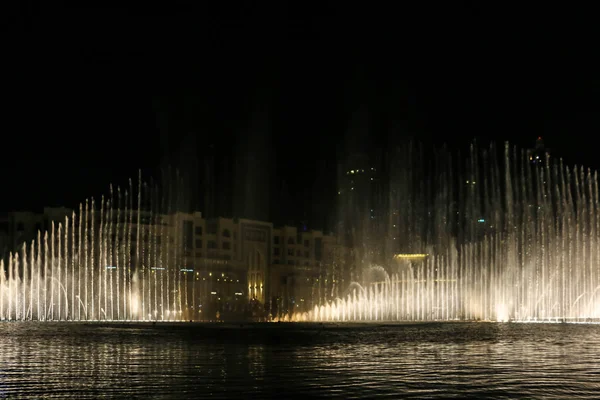 Dubai Fountain Dubai Mall Grand Système Fontaines Chorégraphiées Monde Situé — Photo