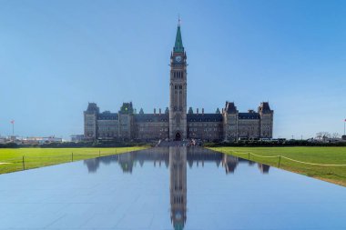 Kanada 'nın Ottawa kentindeki Parliament Hill' de Kanada Parlamentosu binası