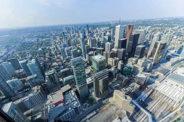 Vista Aerea Dei Grattacieli Toronto City Guardando Nord Est Dall — Foto Stock