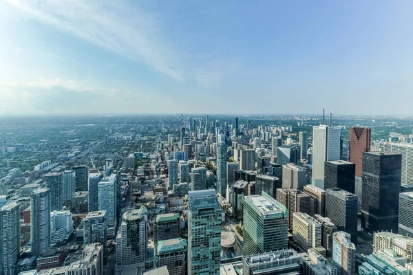 Vista Aerea Dei Grattacieli Toronto City Guardando Nord Est Dall — Foto Stock