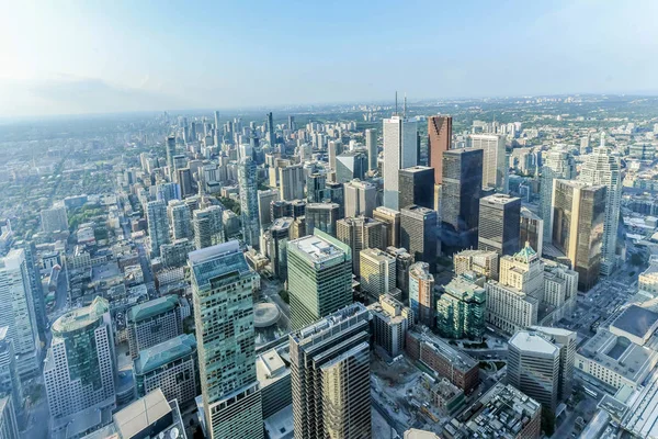 Vista Aerea Dei Grattacieli Toronto City Guardando Nord Est Dall — Foto Stock