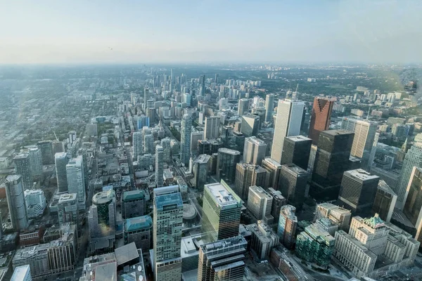 Vista Aerea Dei Grattacieli Toronto City Guardando Nord Est Dall — Foto Stock