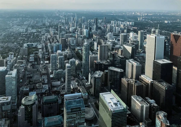 Vista Aerea Dei Grattacieli Toronto City Guardando Nord Est Dall — Foto Stock