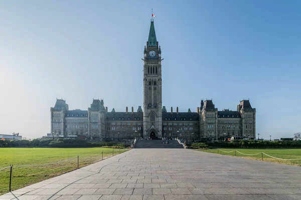 Edifício Parlamento Canadense Parliament Hill Ottawa Canadá Imagem De Stock