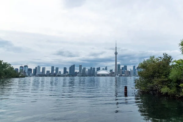 Вид Набережную Небоскрёбов Торонто Вместе Tower Rogers Centre Район Скарборо — стоковое фото