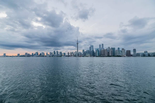 Вид Набережную Небоскрёбов Торонто Вместе Tower Rogers Centre Район Скарборо — стоковое фото