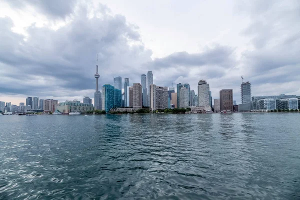 Vista Frente Mar Los Rascacielos Toronto City Junto Con Tower — Foto de Stock