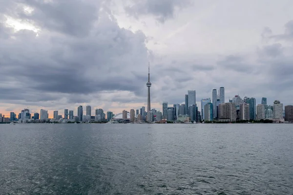 Вид Набережную Небоскрёбов Торонто Вместе Tower Rogers Centre Район Скарборо — стоковое фото