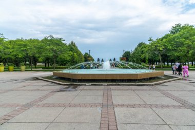 Toronto Kanada 'daki Ottawa Nehri üzerinde dramatik Bulutlu Gökyüzü