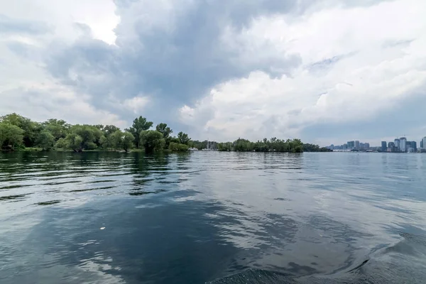 Dramático Cielo Nublado Sobre Río Ottawa Toronto Canadá — Foto de Stock