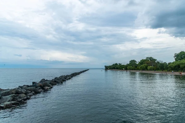 Dramatic Cloudy Sky Ottawa River Toronto Canada — стокове фото