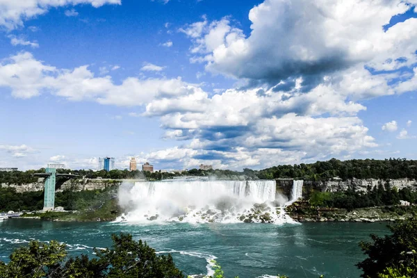 Horseshoe Falls Även Känd Som Canadian Falls Sommardag Den Största — Stockfoto