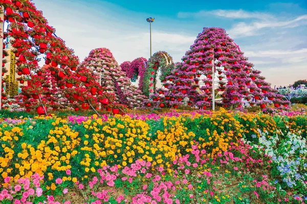 Wunderschöne Blühende Landschaft Des Wundergartens Mit Über Millionen Blumen Einem — Stockfoto