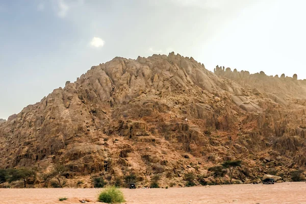Paisaje Geológico Las Montañas Arabia Saudita Caracterizado Por Montañas Secas — Foto de Stock