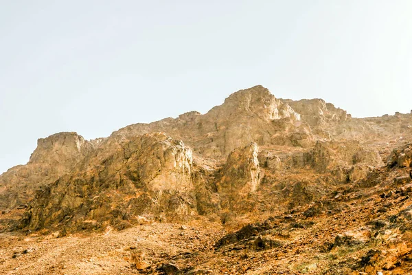 Paisaje Geológico Las Montañas Arabia Saudita Caracterizado Por Montañas Secas — Foto de Stock