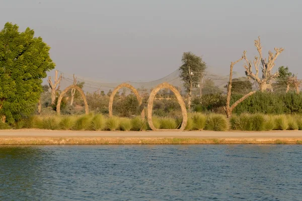 Las Formas Del Corazón Paisaje Del Lago Love Dubai Emiratos — Foto de Stock