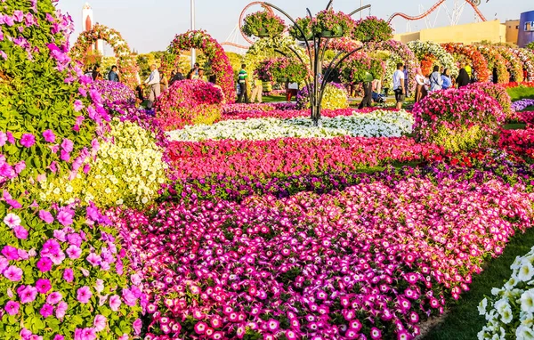 Wunderschöne Blühende Landschaft Des Wundergartens Mit Über Millionen Blumen Einem — Stockfoto