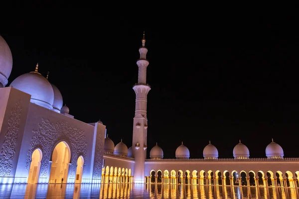 Cour Intérieure Grande Mosquée Cheikh Zayed Minaret Grande Mosquée Des — Photo