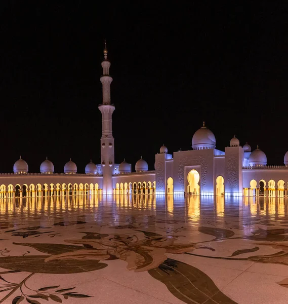 Innenhof Der Scheich Zayed Moschee Minarett Der Größten Moschee Der — Stockfoto