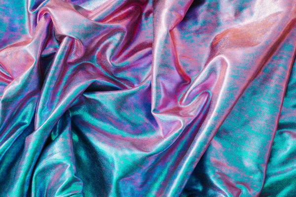 Abstrakte Neon-Textur, faltiges Material. — Stockfoto