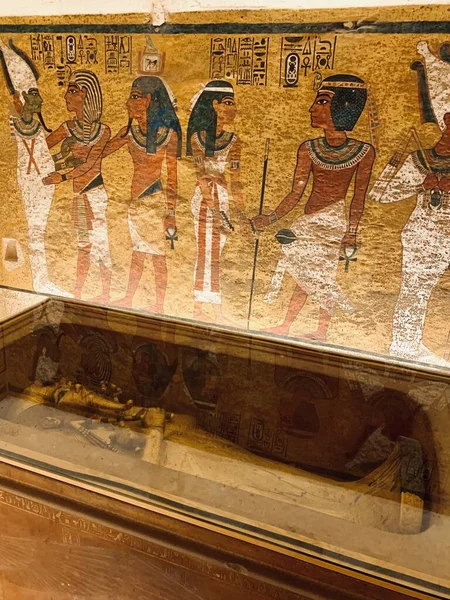 Гробниця Фараона Рамзеса Мумією Стародавньому Храмі Долина Царів Луксор Єгипет — стокове фото